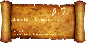 Jamrik Tímea névjegykártya
