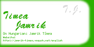 timea jamrik business card